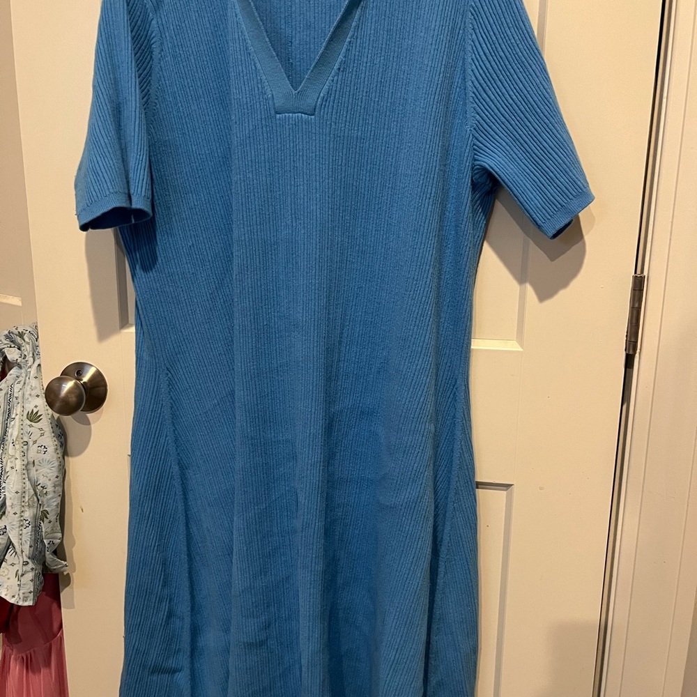 Ava & Viv Sky Blue Ribbed Top